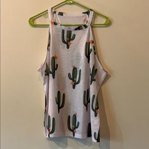Cactus Print Tank